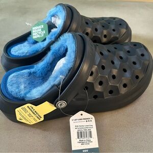 Joybees Kids Varsity Lined Clogs Size J4 Navy Blue NWT